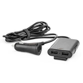 USB avtomobilski polnilec s sprednjim in zadnjim priključkom ter štirimi USB izhodi