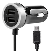 USB avtomobilski polnilnik z microUSB in dvema USB priključkoma