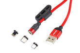 Magnetni USB-kabel z nastavki Lightning, USB-C in micro-USB