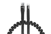 USB v micro USB spiralni kabel 120 cm