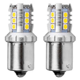 LED-pærer med BA15S/P21W-sokkel og hvidt 6000K lys