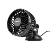 Črn avtomobilski ventilator 24 V s priseskom
