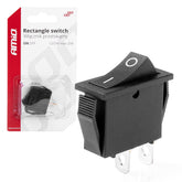 Rektangulær sort kontakt 12 V 20 A med ON/OFF-funktion