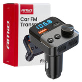 FM-transmitter med Bluetooth, USB-A og USB-C til bil