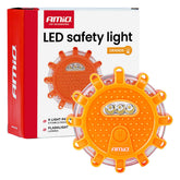 LED-advarselslampe med orange hus