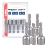 Komplet 5-delni set magnetnih nasadnih nastavkov v velikostih 6, 8, 10, 12 in 13 mm
