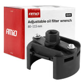 Nastavljiv ključ za oljni filter iz CrV jekla z delovnim območjem 80–115 mm