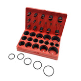 Komplet O-ring set z 419 deli v rdeči plastični škatli z pregledno razporejenimi O-tesnili v različnih velikostih.