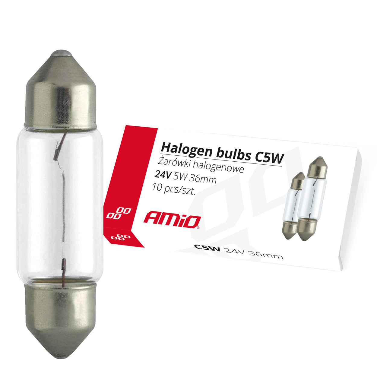 10 halogenskih žarnic C5W 36 mm za 24V in 5W