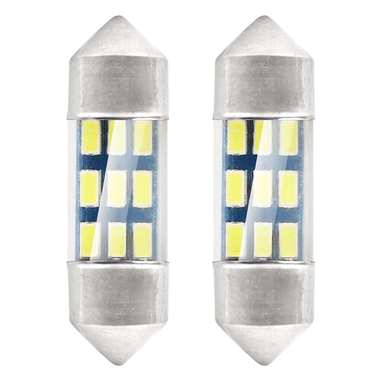 Bela LED-festoon žarnica z 9 diodami SMD 3014