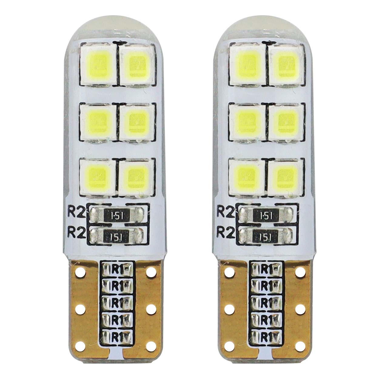 LED-pære T10 W5W med 12 SMD 2835-dioder