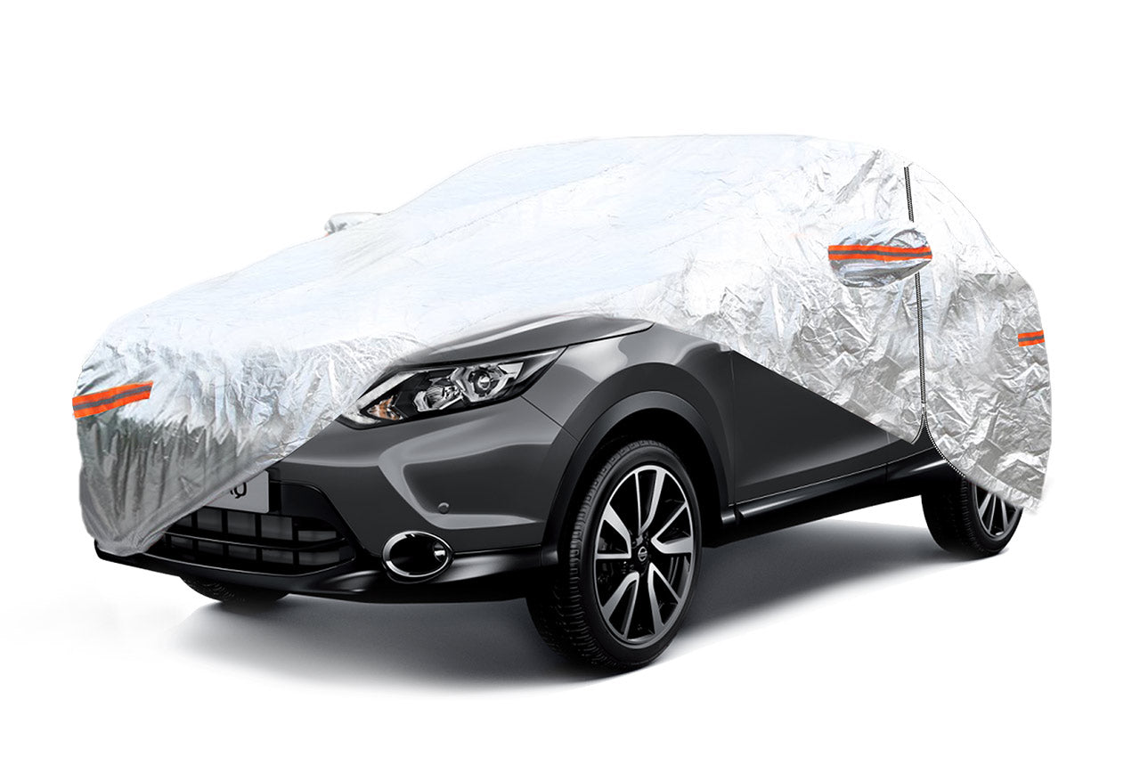Sølvfarvet aluminium-bilovertræk til SUV og VAN i størrelse XL