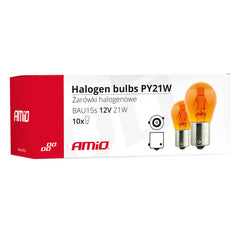 Halogenska žarnica PY21W z grlom BAU15s v jantarni izvedbi