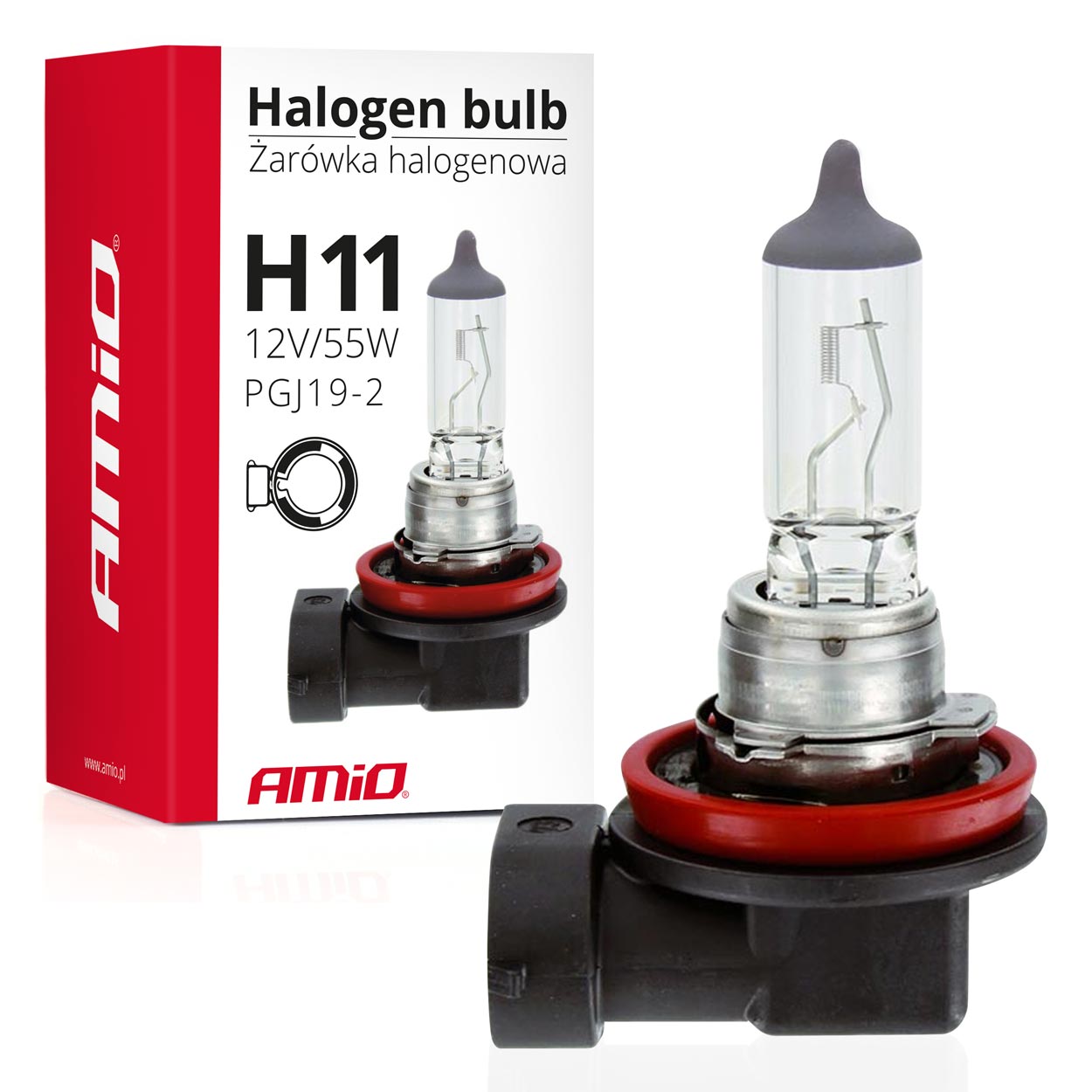 Halogenpære H11 12 V 55 W med UV-filter