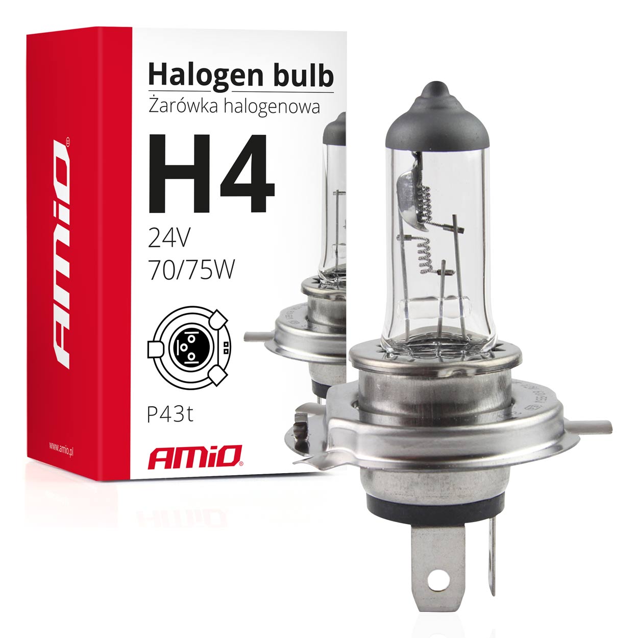 H4 halogenska žarnica 24 V 75/70 W z UV-filtrom