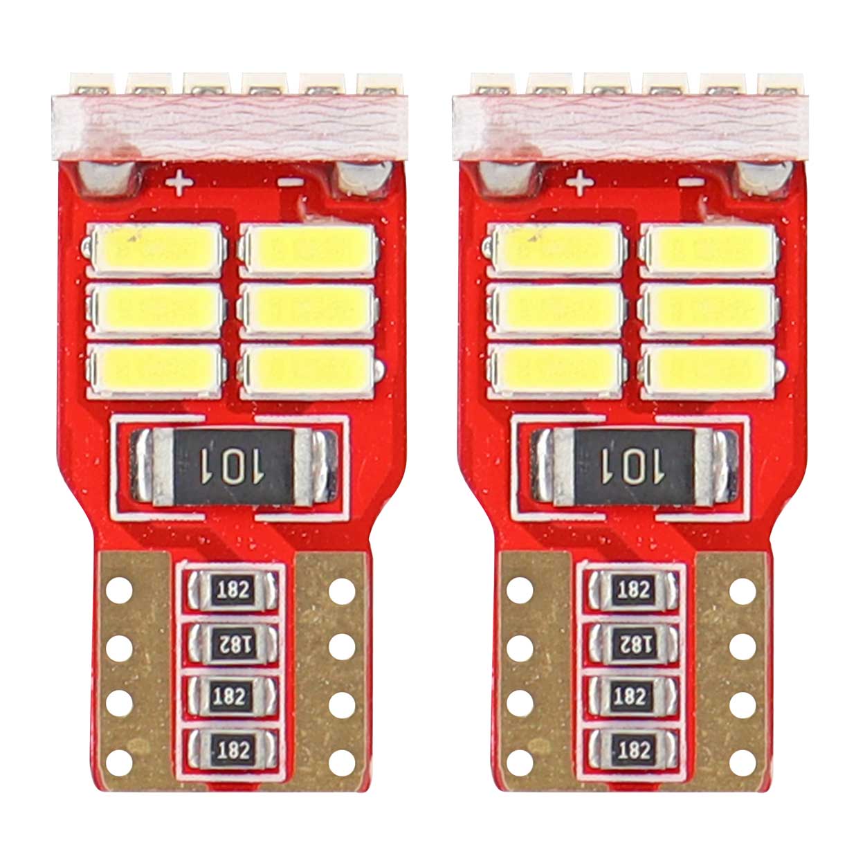 Bele LED žarnice W5W T10 z 18 diodami 4014