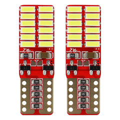 LED CANBUS T10e W5W-pære med hvidt lys til 12/24 V