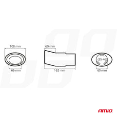 Udstødningsspids MT 005 til 35-46 mm diameter
