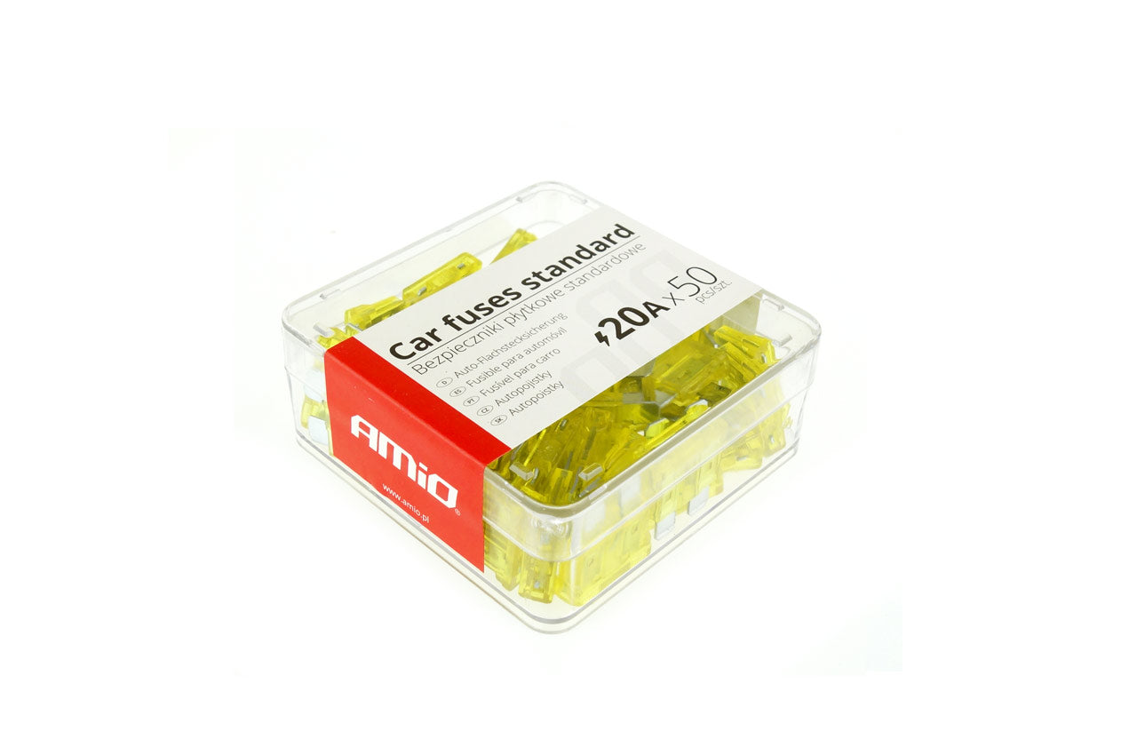 Æske med 50 standardsikringer på 20 A