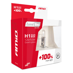 H1 halogenske žarnice 12V 55W LumiTec Silver