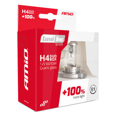 Paket z 2 halogenskima žarnicama LumiTec Silver H4