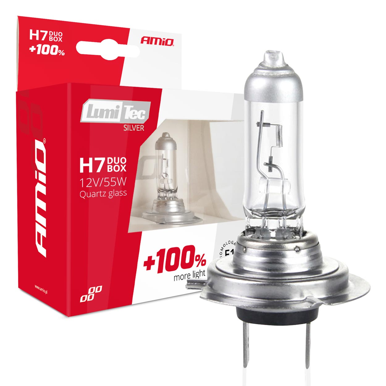 H7 halogenske žarnice LumiTec Silver 12V 55W v pakiranju po 2 kosa.