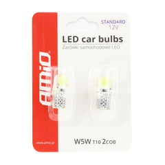 LED žarnica T10e COB 12V, pogled pod kotom
