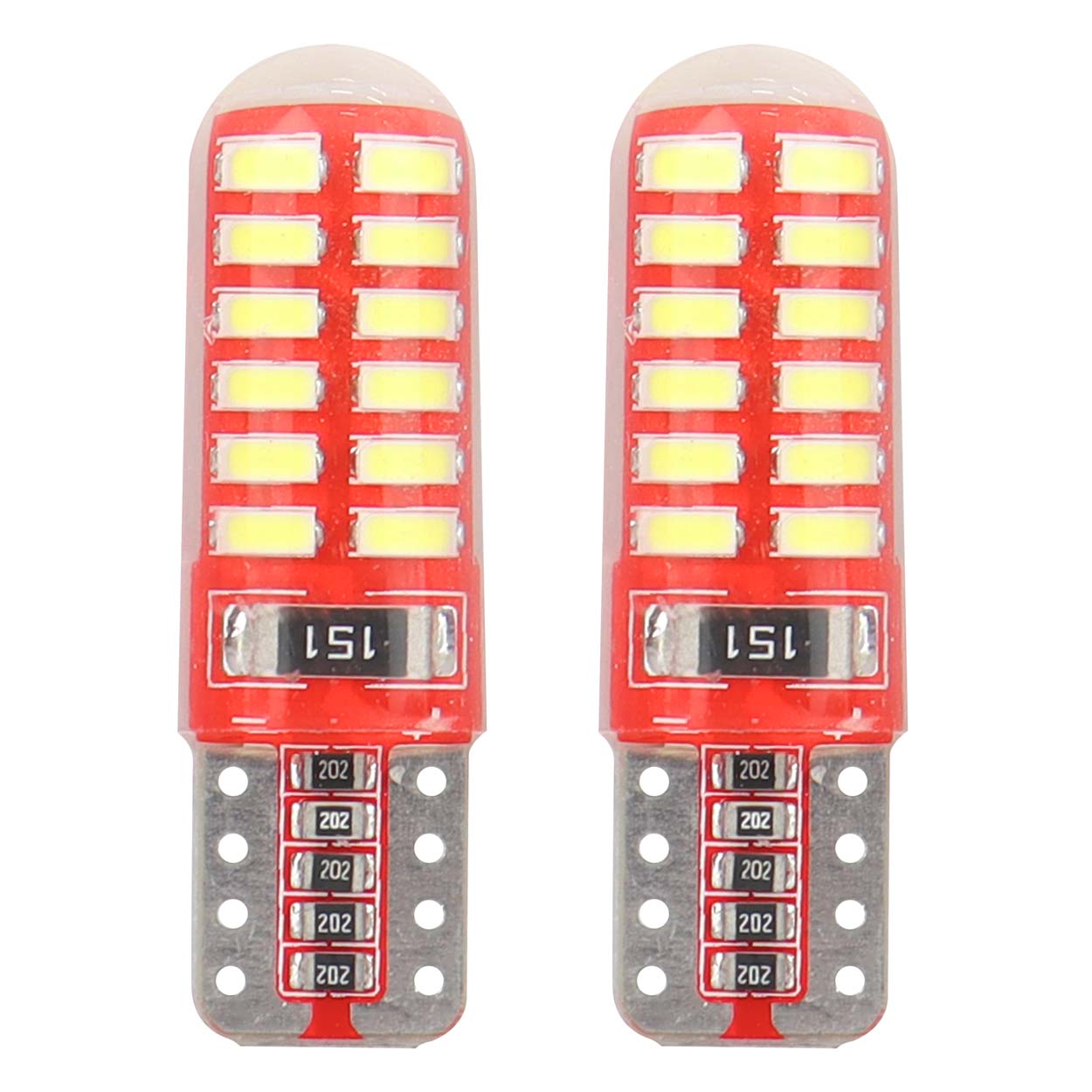 LED-pære T10e W5W med CANBUS og 24 SMD 3014 LED-dioder