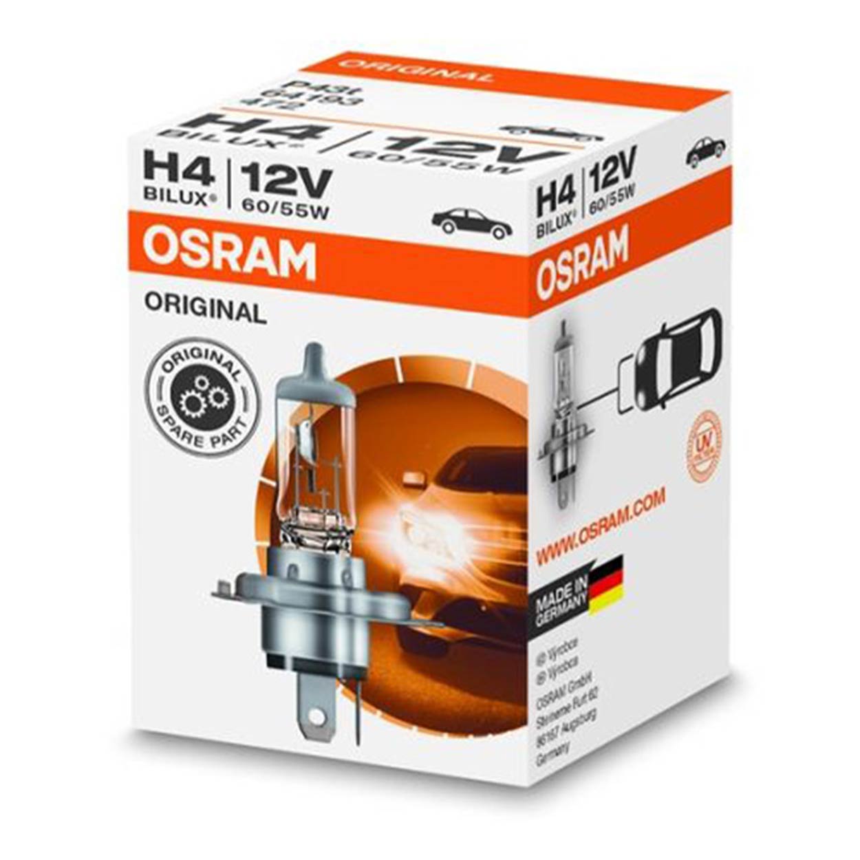 Osram H4 halogenska žarnica 12V 60/55W z grlom P43t