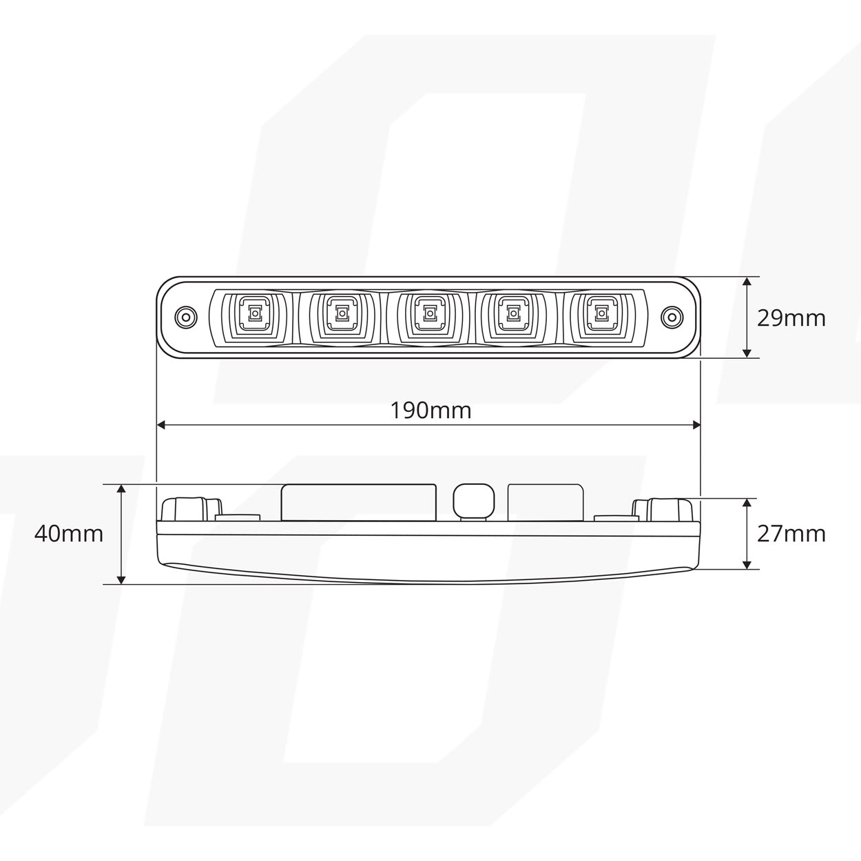 Dnevne luči DRL 507HP za montažo