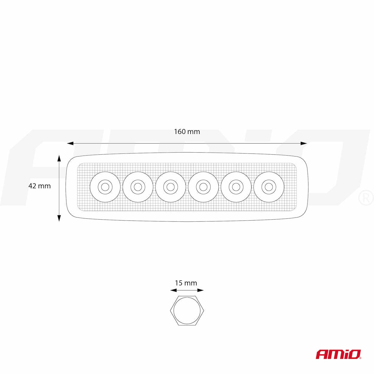 Arbejdslampe AWL01 med 6 LED
