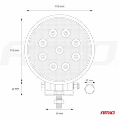 Arbejdslampe AWL06 med to tilslutningsledninger