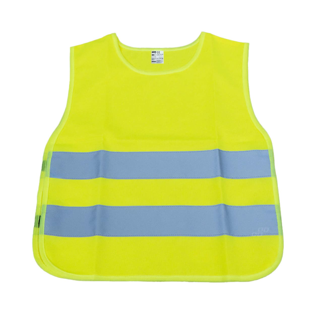 Gul refleksvest til børn med refleksstriber