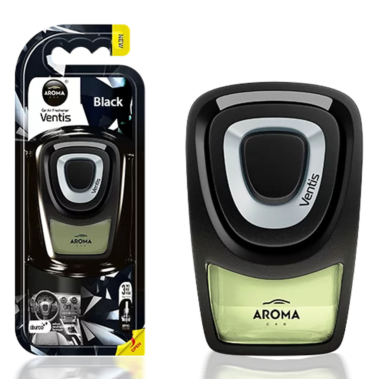 Aroma Car Ventis Black osvežilec zraka za prezračevalno režo v avtomobilu