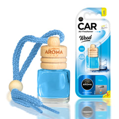 Aroma Wood Aqua avto dišava z lesenim pokrovčkom in stekleničko