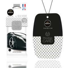Aroma Prestige Card Silver viseči osvežilec zraka za avto