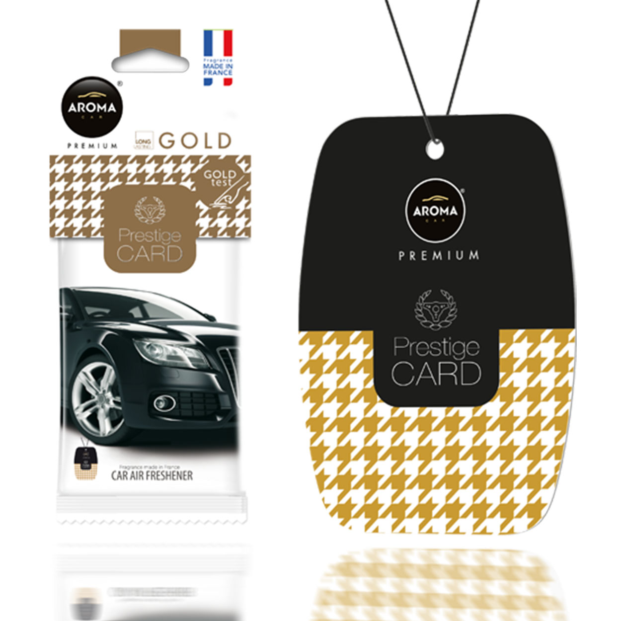 Aroma Prestige Card Gold viseči osvežilec zraka za avto