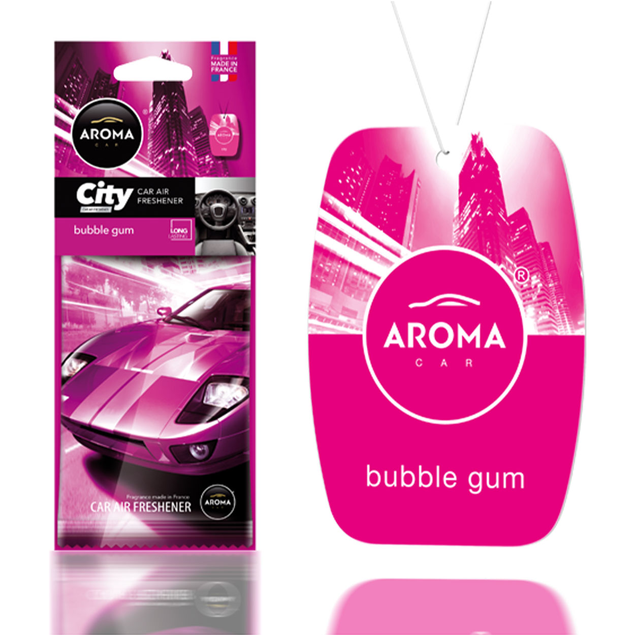Aroma Car City Card osvežilec zraka z vonjem Bubble Gum