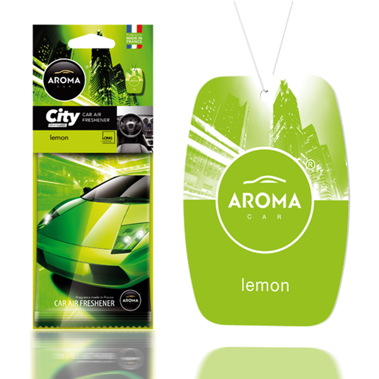 AROMA CAR CITY CARD Lemon osvežilec zraka za avto