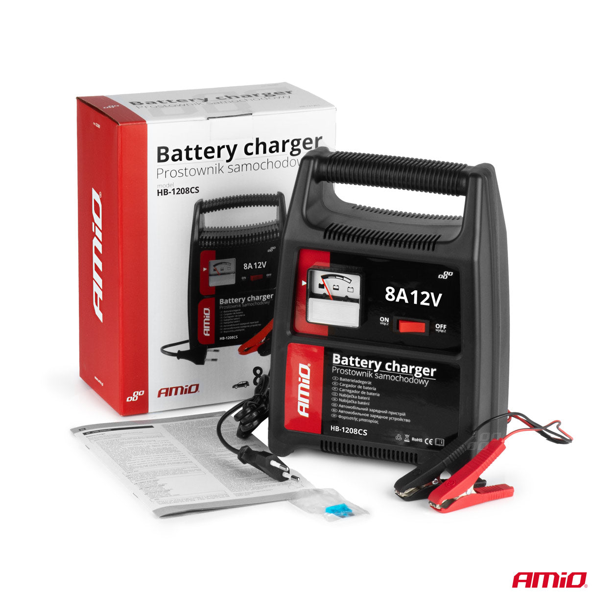 Batterioplader med 12 V ladespænding