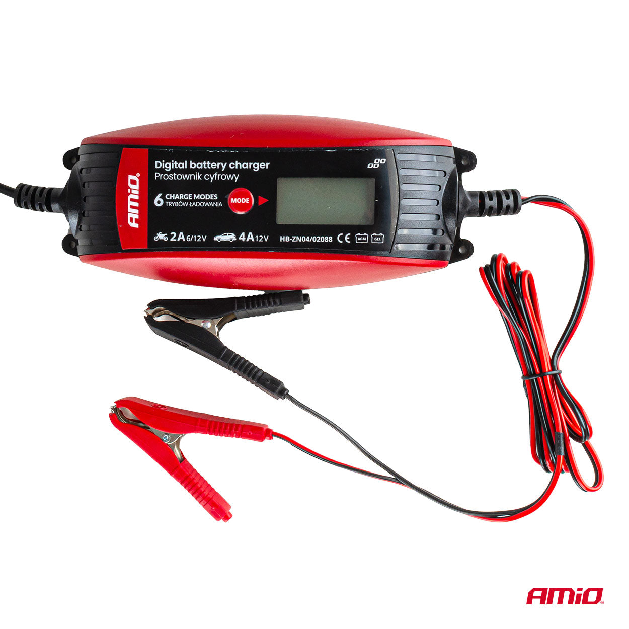 Digital batterilader til syre- og gelbatterier