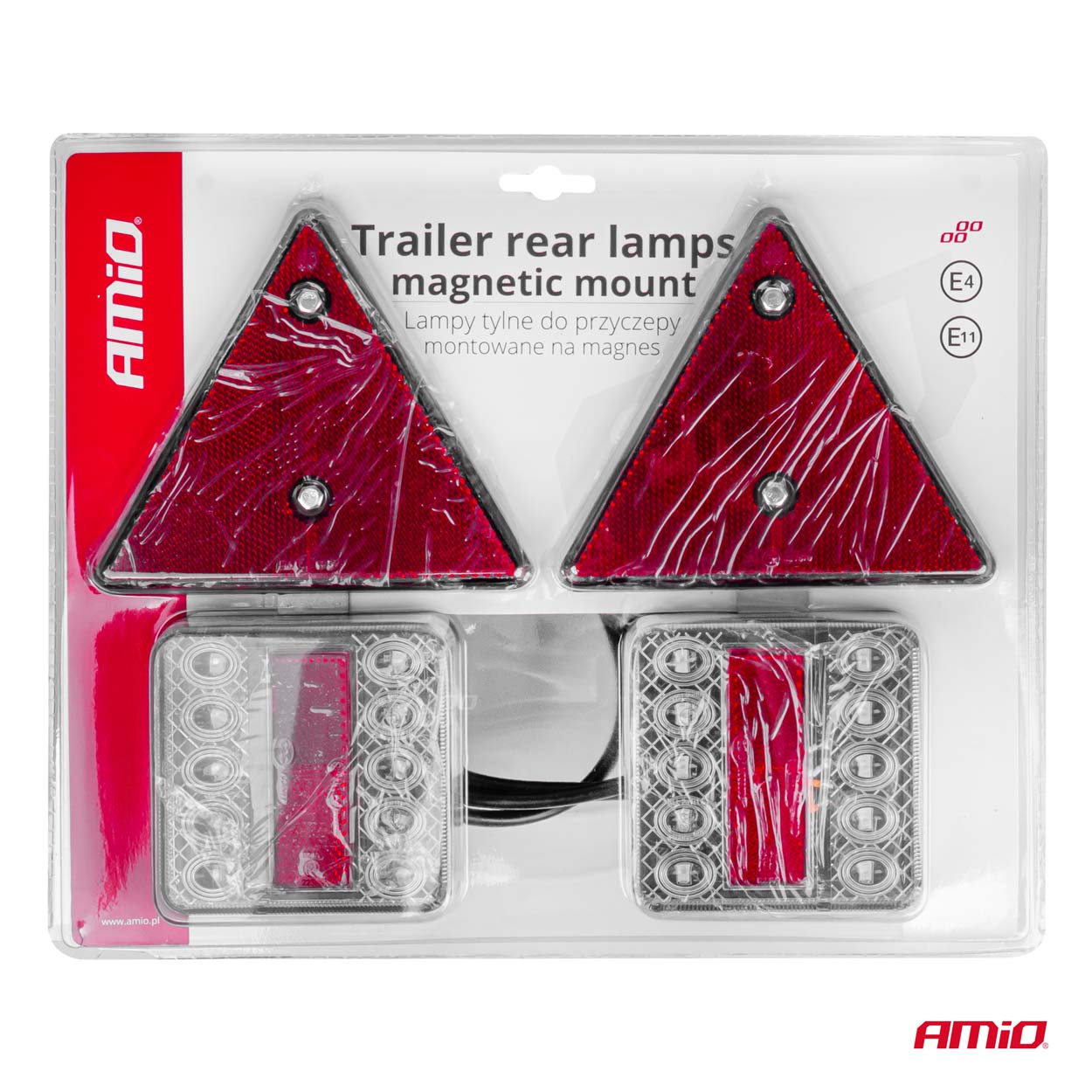 LED-trailerlygte­sæt med magnet og 7-polet stik