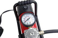 12V kompressor med metalhus og transporthåndtag