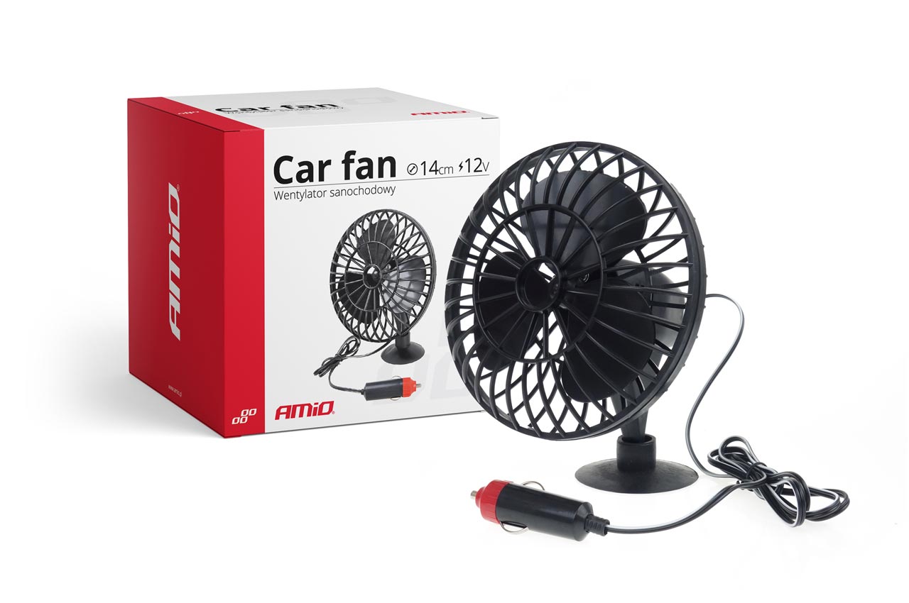 Mini-bilventilator med sugekop til 12 V