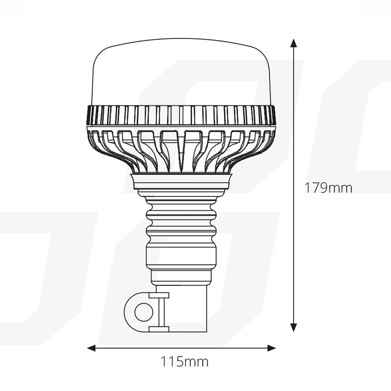 LED opozorilna luč za napetost 12-24 V