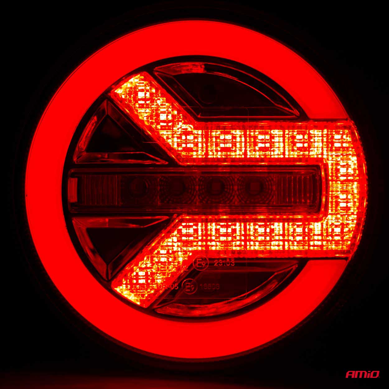 LED-baglygte med baklys, blinklys og stoplys