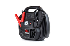 Jumpstarter med luftkompressor og manometer