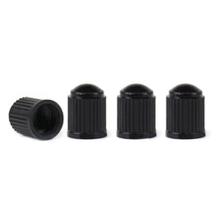 Črni plastični pokrovčki za ventile, 4 kosi.