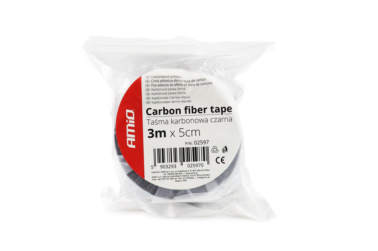 Sort 5D-kulfibertape til beskyttelse af bildel