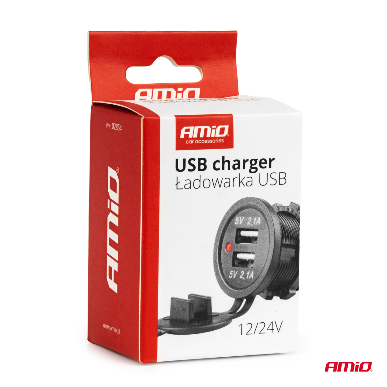 Vandtæt USB-billader med Qualcomm Quick Charge 3.0